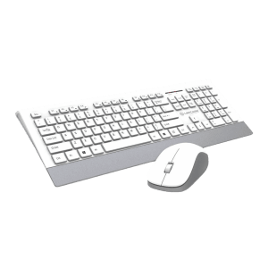 LAPCARE Smartoo 2.4 GHz Wireless Keyboard & Mouse Combo (1200 DPI, Auto Sleep Function, White & Silver)