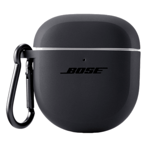 BOSE Quiet Comfort Silicon Rubber Case Cover for Earbuds II (Metal Carabiner, QCII COVER BLKWW, Triple Black)