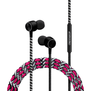 CROSSLOOP Pro Series CSLE023-E Wired Earphone with Mic (In Ear, Pink & Black)