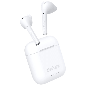 defunc True Talk IT009760862 TWS Earbuds with Environmental Noise Cancellation (IPX4 Water Proof, Deep Bass, White)