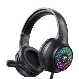 ONIKUMA X7 Pro Wired Gaming Headphone with Noise Cancellation (RGB Light, Over Ear, Black)