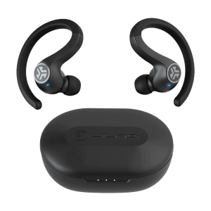 JLAB JBuds Air Sport IEUEBJBAIRSPRTRBLK TWS Earbuds (IP66 Sweat & Water Resistant, 40 Hours Playback, Black)