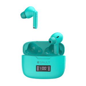 SAULT Airplugs 2x TWS Earbuds with Noise Isolation (IP57 Water Resistant, Touch Sensor, Green)