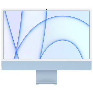 Apple iMac 24 Inch 4.5K Retina Display 2021 (M1 Chip, 8GB, 256GB SSD, Apple Integrated Graphic, macOS Ventura, Blue)