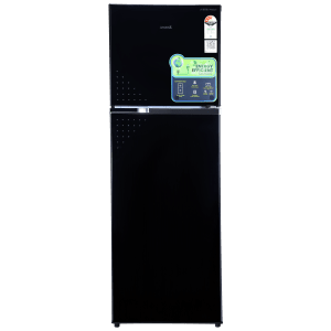 Croma 274 Litres 3 Star Frost Free Double Door Convertible Refrigerator with Inverter Technology ( Black Uniglass)