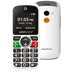 easyfone Udaan 2 (32MB, Dual SIM, Rear Camera, White)