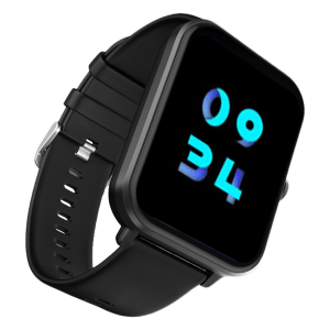 FIRE-BOLTT Tide Plus BSW120 Smartwatch with Bluetooth Calling (46.5mm Curved Display, IP67 Water Resistant, Black Strap)