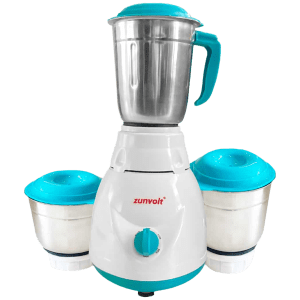 zunvolt 750 Watt 3 Jars Mixer Grinder (22000 RPM, Shock Proof Body, White)