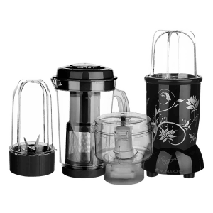 WONDERCHEF Nutri-Blend 400 Watt 4 Jars Juicer Mixer Grinder (22000 RPM, Hands-Free Operation, Black)