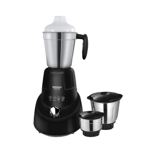 MAHARAJA WHITELINE Turbo Dlx MX-185 750 Watt 3 Jars Mixer Grinder (20000 RPM, 5-in-1 Blades, Black/Grey)