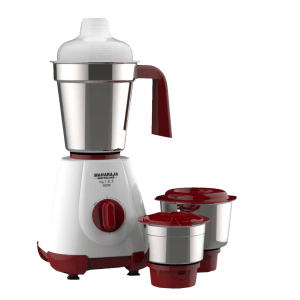 MAHARAJA WHITELINE MG 123 500 Watt 3 Jars Mixer Grinder (20000 RPM, 30 Minutes Operating Time, Cherry Red/White)