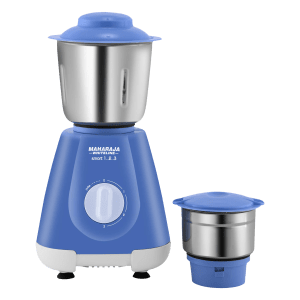 MAHARAJA WHITELINE Smart 1..2..3 MX-221 500 Watt 2 Jars Mixer Grinder (20000 RPM, 5-in-1 Blades, Blue/Silver)