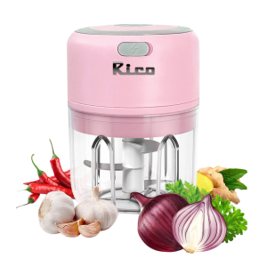 Rico 30 Watt Vegetable & Fruit Chopper with 3 Blades (Pink)