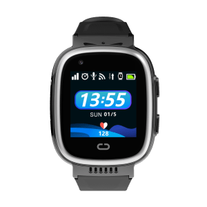 WATCHOUT Senior Pro Smartwatch with GPS (35mm Display, IP54 Splash Resistant, Black Strap)