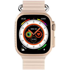 FIRE-BOLTT Warrior Smartwatch with Bluetooth Calling (49.7mm TFT HD Display, IP67 Water Resistant, Rose Gold Strap)