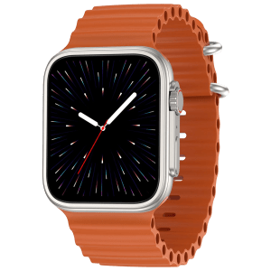 FIRE-BOLTT Edge Smartwatch with Bluetooth Calling (45.21mm AMOLED Display, IP67 Water Resistant, Orange Strap)