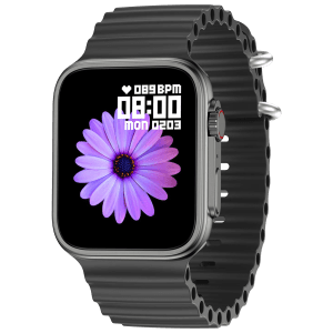 FIRE-BOLTT Edge Smartwatch with Bluetooth Calling (45.21mm AMOLED Display, IP67 Water Resistant, Dark Grey Strap)