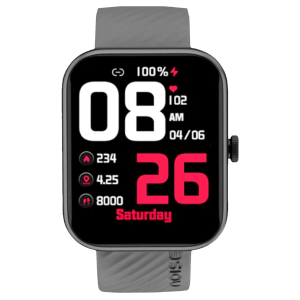 noise ColorFit Victor Smartwatch with Bluetooth Calling (46.9mm TFT LCD Display, IP68 Waterproof, Grey Strap)