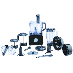 BAJAJ FX 1000 DLX 1000 Watt Food Processor with 6 Blades (Black)