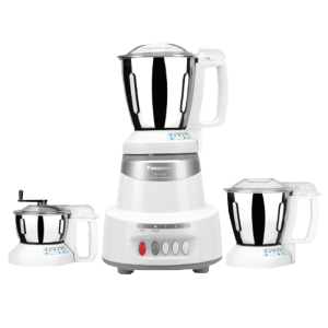 Panasonic 600 Watt 3 Jars Mixer Grinder (Double Safety Lock, Marble Silver)