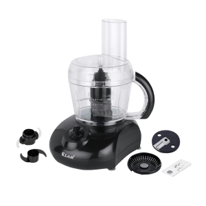 Rico 400 Watt Food Processor with 3 Blades (Black)