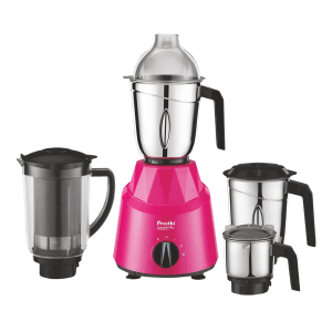 Preethi Galaxy Plus 750 Watt 4 Jars Mixer Grinder (21000 RPM, Rotary Switch with 3 Speed Control, Pink)