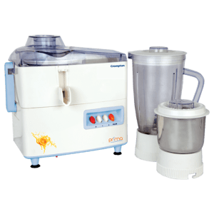 Crompton Prima RJ Plus 450 Watt 2 Jars Juicer Mixer Grinder (Motor Vent-X Technology, White)