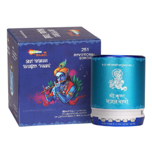 shemaroo Shri Krishna Bhajan Vaani 5W Portable Bluetooth Speaker (Built-in LED light, Stereo Channel, Blue)