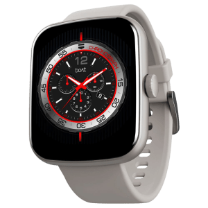 boAt Wave Lynk Voice Smartwatch with Bluetooth Calling (42.9mm HD Display, IP68 Water Resistant, Grey Strap)