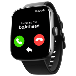 boAt Wave Lynk Voice Smartwatch with Bluetooth Calling (42.9mm HD Display, IP68 Water Resistant, Active Black Strap)