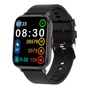 hungama HiLife G1 Smartwatch with Bluetooth Calling (44mm HD Display, IP67 Water Proof, Black Strap)