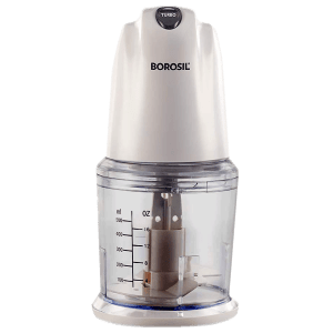 BOROSIL Chef Delite 260 Watt Electric Vegetable Chopper with 2 Blades (White)