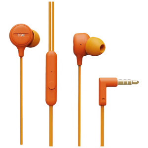 boAt Bassheads 103 Wired Earphone with Mic (In Ear, Orange)