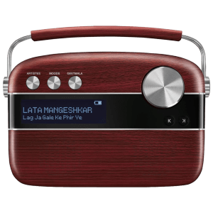 SAREGAMA Carvaan 6 Watts Bengali Music Player (In-Built Stereo Speakers, SC03, Cherrywood Red)