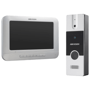 Hikvision 7 Inch Video Door Phone Kit (TFT LCD Display, DS-KIS204T, White)