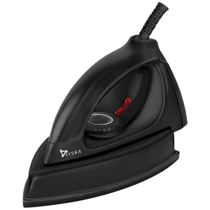 Syska Clasique 1000 Watts Dry Iron (Non-Stick Soleplate, SYSKA-SDI-350, Black)