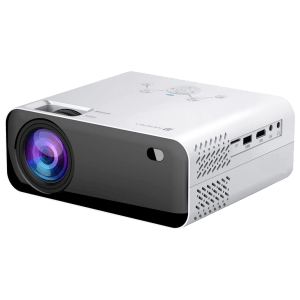 PORTRONICS BEEM 200 Plus Full HD LED Projector (200 Lumens, HDMI, WiFi, USB, VGA, Ultra-Vivid Picture, POR 283, White)