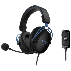 HyperX Cloud Alpha S 4P5L3AA Wired Gaming Headset with Passive Noise Cancellation (Advanced Audio Control Mixer, Over Ear, Blue)