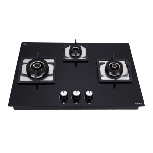 Elica FLEXI MFC AB 370 MT Toughened Glass Top 3 Burner Automatic Electric Hob (Cast Iron Grid, Black)