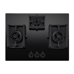 Elica PRO MAX FB MFC 3B 70 DX Glass Top 3 Burner Automatic Electric Hob (Sturdy & Durable, Black)