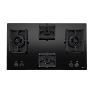 Elica PRO MAX FB MFC 4B 91 DX Glass Top 4 Burner Automatic Electric Hob (Sturdy & Durable, Black)