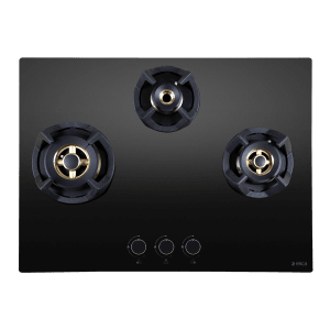 Elica CLASSIC FB MFC 3B 70 MT Glass Top 3 Burner Automatic Electric Hob (Cast Iron Support, Black)