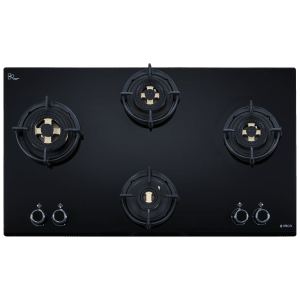 Elica FLEXI DFS FB MFC 4B 91 FFD 4 Burner Automatic Hob (Heat Resistant Knobs, Black)