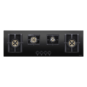 Elica PRO FB MFC 4B 100 DX Glass Top 4 Burner Automatic Electric Hob (Cast Iron Grid, Black)