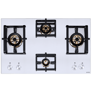 Elica INOX PRO FB MFC 4B 91 DX FFD 4 Burner Automatic Electric Hob (Round Metallic Knob, Stainless Steel)