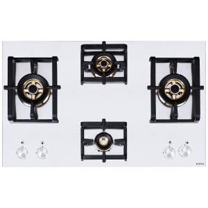 Elica INOX PRO FB MFC 4B 91 DX 4 Burner Automatic Electric Hob (Round Metallic Knob, Stainless Steel)