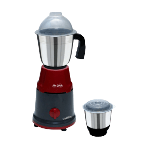 MR COOK UniMix 500 Watt 2 Jars Mixer Grinder (Shock Proof Body, Maroon & Black)