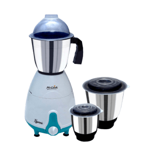 MR COOK Hypermix 500 Watt 3 Jars Mixer Grinder (3 Speed Control, Sky Blue)