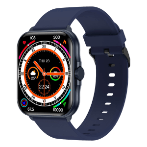 FIRE-BOLTT Eterno Smartwatch with Bluetooth Calling (50.55mm LED Display, IP68 Water Resistant, Blue Strap)