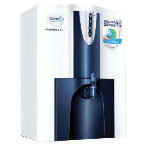 pureit Marvella Eco Mineral 10L RO + UV + MF + Special Mineral Cartridge Water Purifier with Advanced 7 Stage Purification and Eco Recovery Technology (White/Blue)